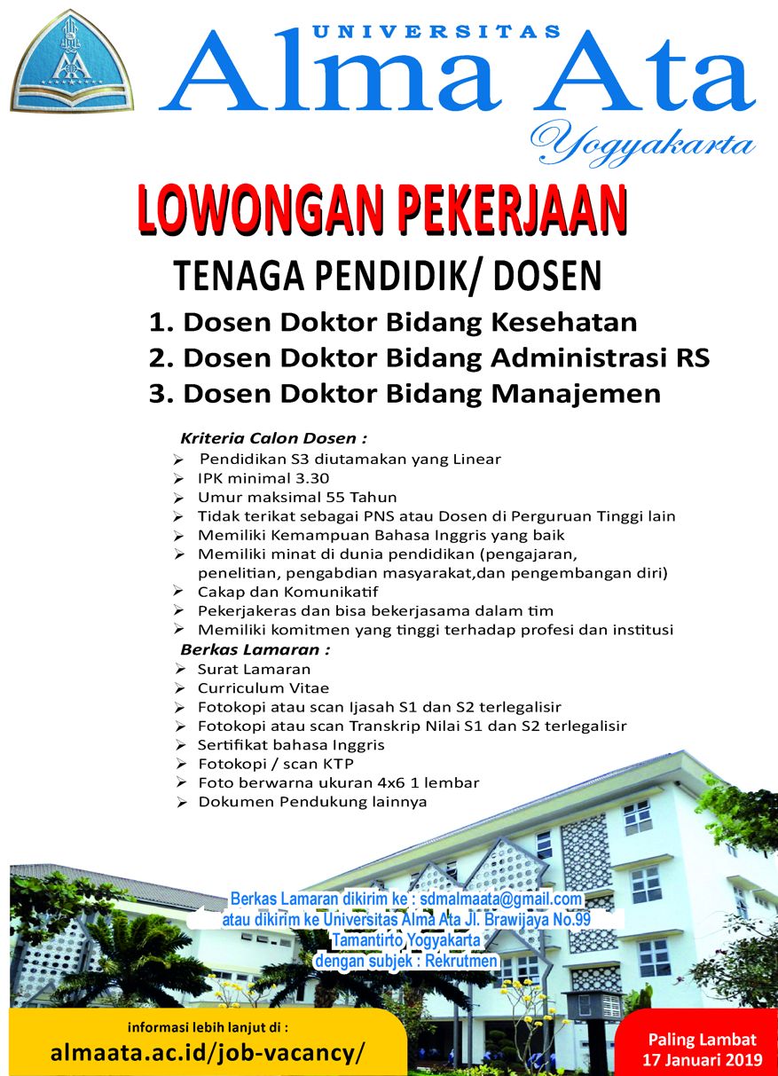 Job Vacancy Poster Universitas Alma Ata