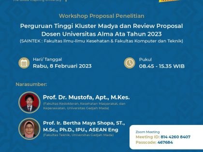 Workshop Proposal Penelitian : Perguruan Tinggi Kluster Madya dan Review Proposal Dosen UAA Tahun 2023