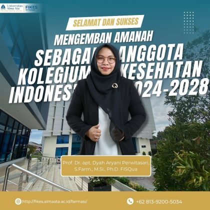 Kolegium Kesehatan Indonesia 2024-2025 di bidang Farmasi.