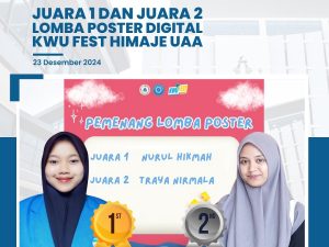 Selamat kepada Nurul Hikmah dan Traya Nirmala atas Prestasi Lomba Poster Literasi Keuangan