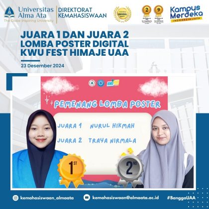 Selamat kepada Nurul Hikmah dan Traya Nirmala atas Prestasi Lomba Poster Literasi Keuangan